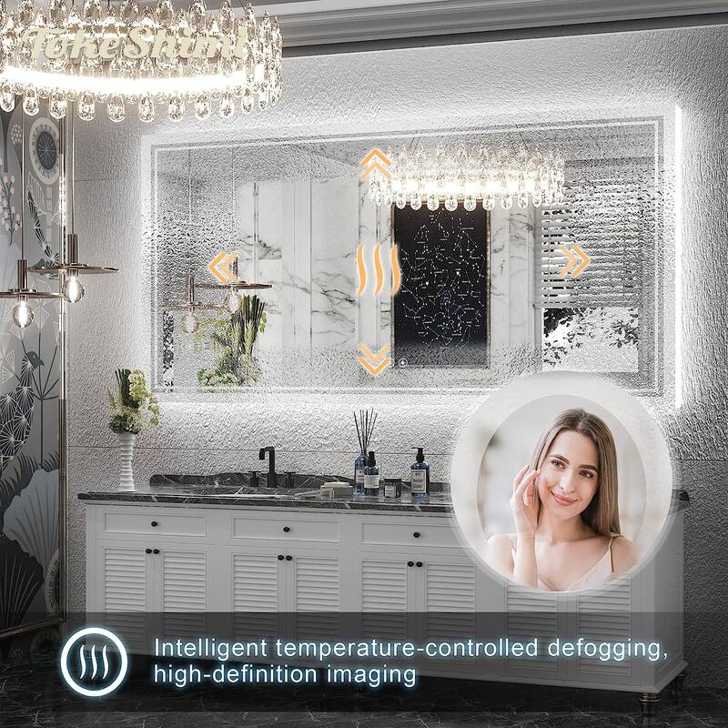 TokeShimi LED Bathroom Vanity Wall Mirror, 3000K/4500K/6000K Mirror