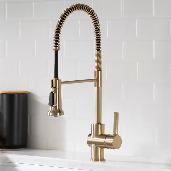 Kraus Britt Commercial 3-Function 1-Handle Pulldown Kitchen Faucet. Opens flyout.