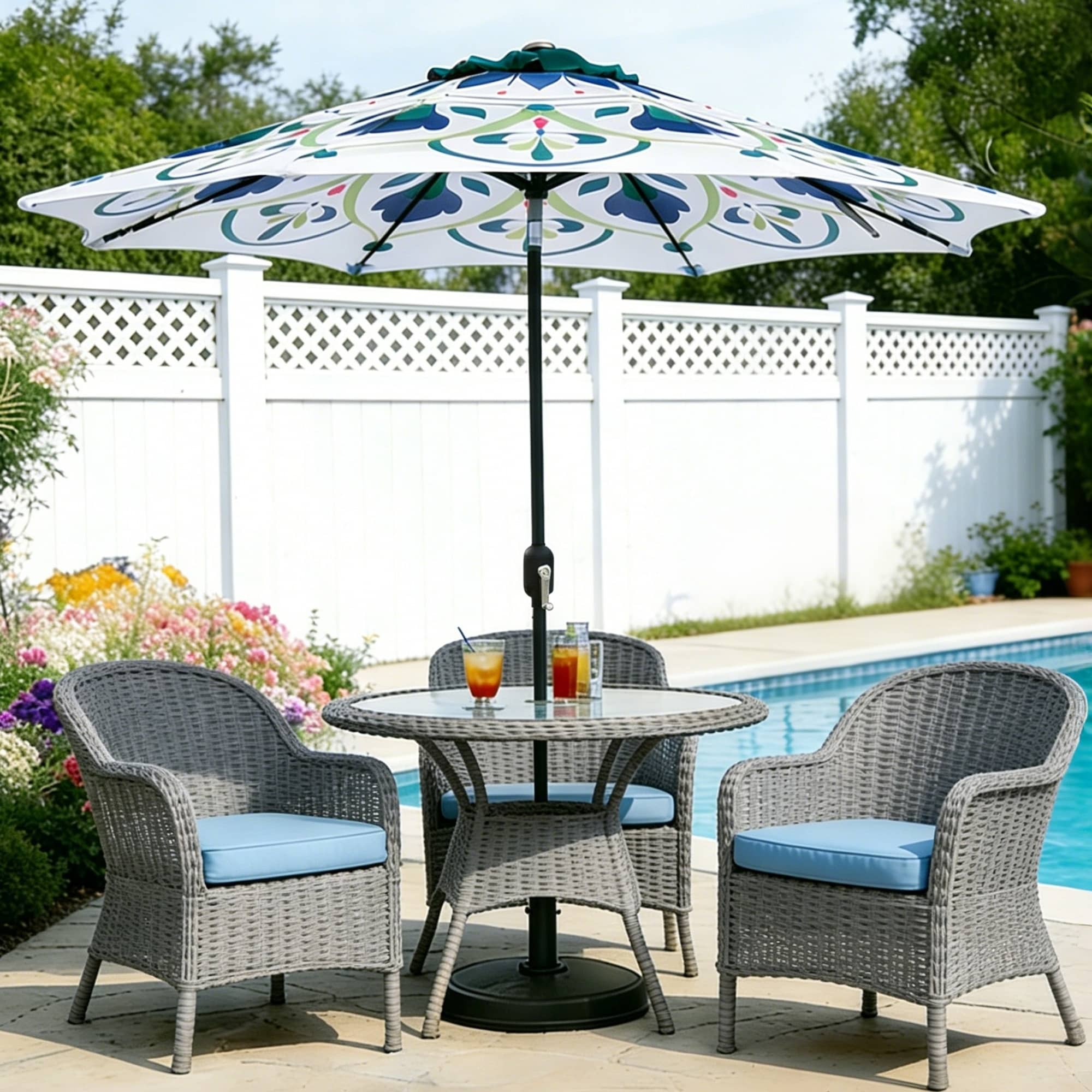 iwicker patio umbrella Tangkula 11 Piece Rattan Outdoor Dining Set with 15Ft for 8, Outdoor Wicker Table Set with 8 Cushioned Armchairs, Acacia Wood Top, Outdoor Umbrella with Base Included : Patio Corner Sofa Complete Guide and Expert Tips