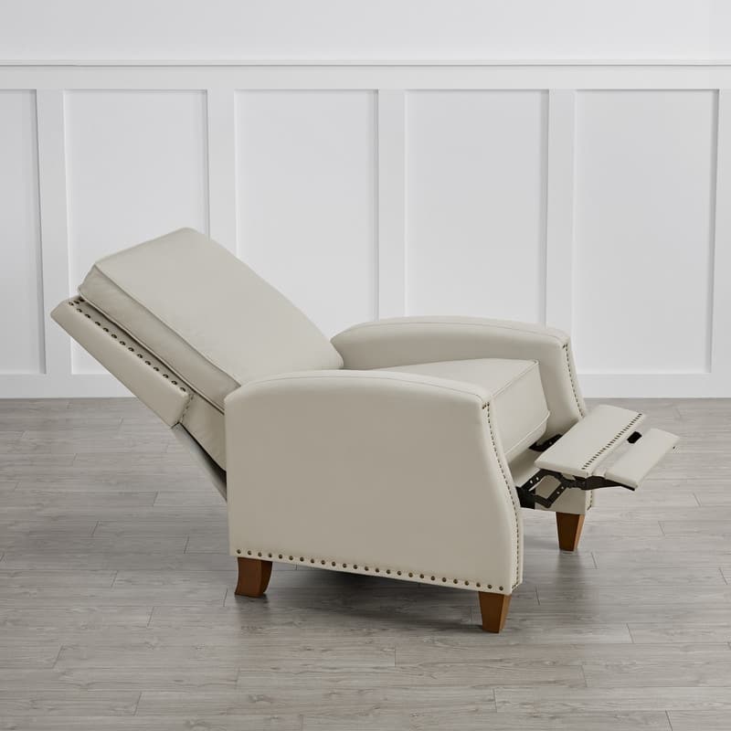 Spruce & Spring Alston Push Back Recliner Chair with Nailhead Trims for Living Room