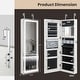preview thumbnail 13 of 29, Costway Door Wall Mount Touch Screen LED Light Mirrored Jewelry - See Details