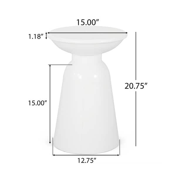 Pelon Outdoor Outdoor Metal Side Table by Christopher Knight Home Bed