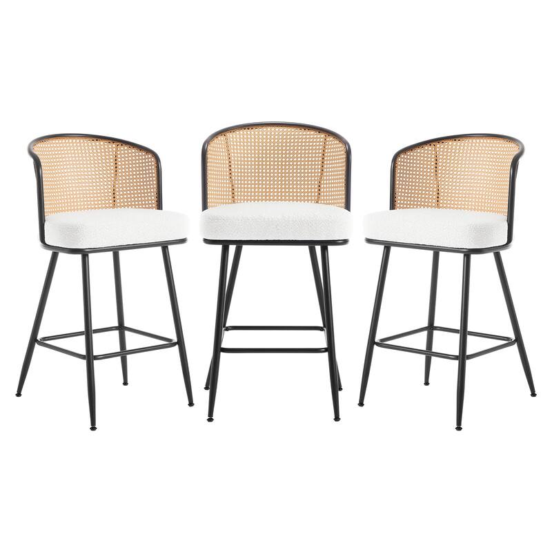 26"/29" Rattan Upholstered Bar Stool /Counter Stools Set of 2/3/4