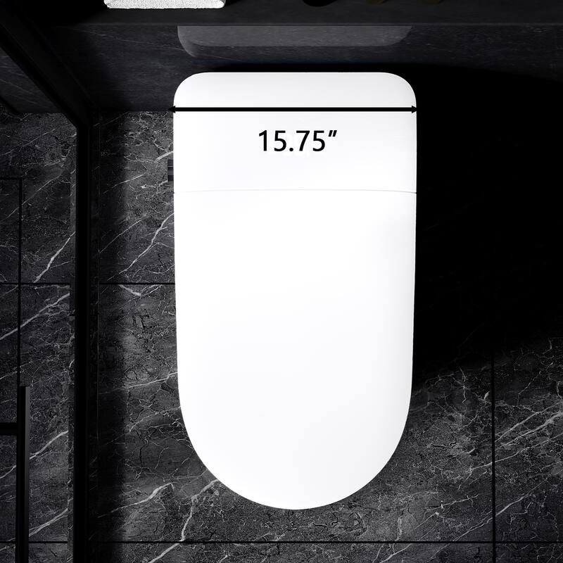 Smart Toilet with Bidet, Heated Seat, Auto Flush, Warm Air Dryer, Night Light, One-Piece Intelligent Toilet 220 lbs Capacit