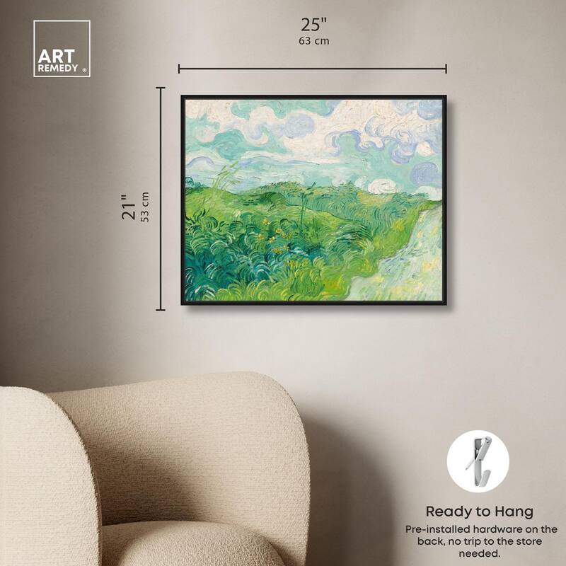 Green Wheat Fields Canvas by Art Remedy