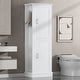 preview thumbnail 4 of 31, Modern Tall Bathroom Cabinet, Freestanding Storage Cabinet with Hooks and Adjustable Shelves, for Bathroom, White