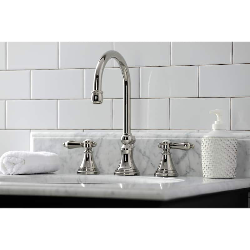 Kingston Brass Heirloom 8 in. Widespread Bathroom Faucet - Polished Nickel
