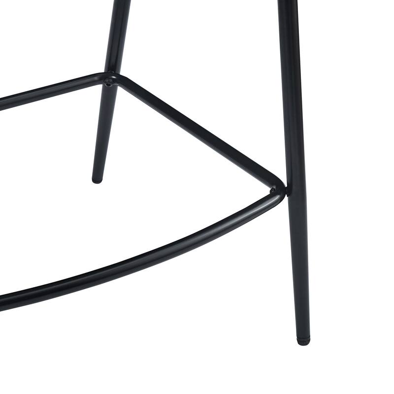 Verstia Modern Upholstered PU Leather Counter Stools, Iron Frame, Set of 2 by Christopher Knight Home