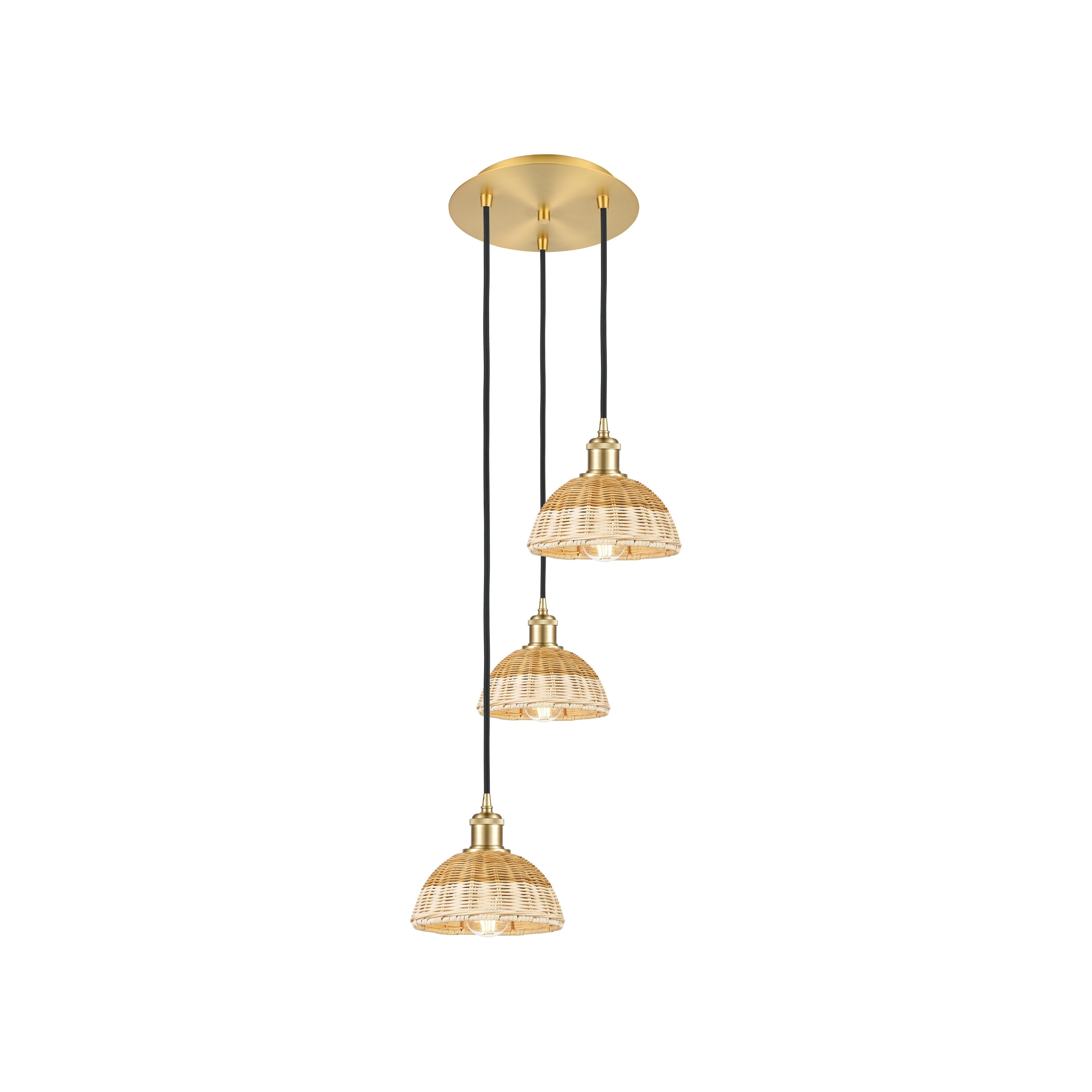 Innovations Lighting Endless Possibilities Ballston - Bristol Natural II - 3 Light 14" Cord Hung Multi Pendant