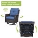 preview thumbnail 38 of 110, Pocassy 3-Piece Outdoor Swivel Bistro Set, Wicker Rocking Chairs