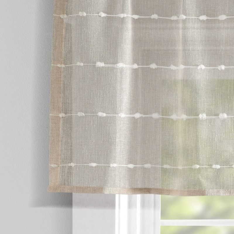 Lush Decor Farmhouse Textured Sheer Valance Single..