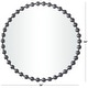 preview thumbnail 11 of 9, CosmoLiving by Cosmopolitan Dark Gray, Gold or Silver Metal Round Beaded Room Wall Mirror