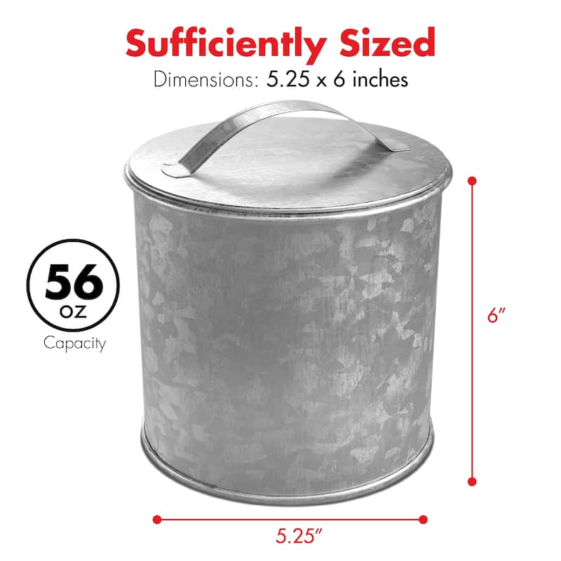 Amici Newport Galvanized Metal Storage Canister