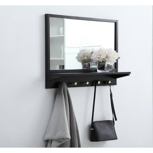 Luxrite 4 light led vanity light brushed satin nickel natural white damp rated. parker entryway mirror with shelf