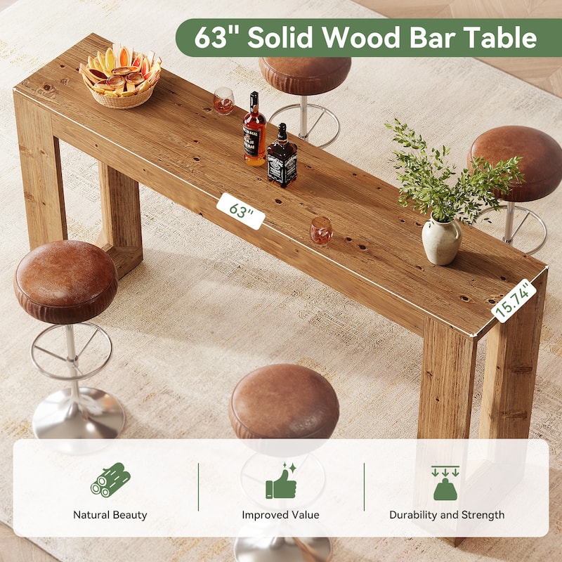 Solid Wood Bar Table