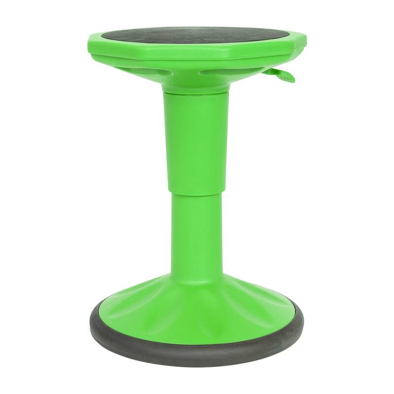Kids Adjustable Height Active Learning Stool for Classroom and Home - 13"D x 13"W x 13.5" - 18.25"H