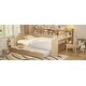 preview thumbnail 30 of 29, Wooden Full Size Daybed with Storage Shelves, Twin Trundle and Desk