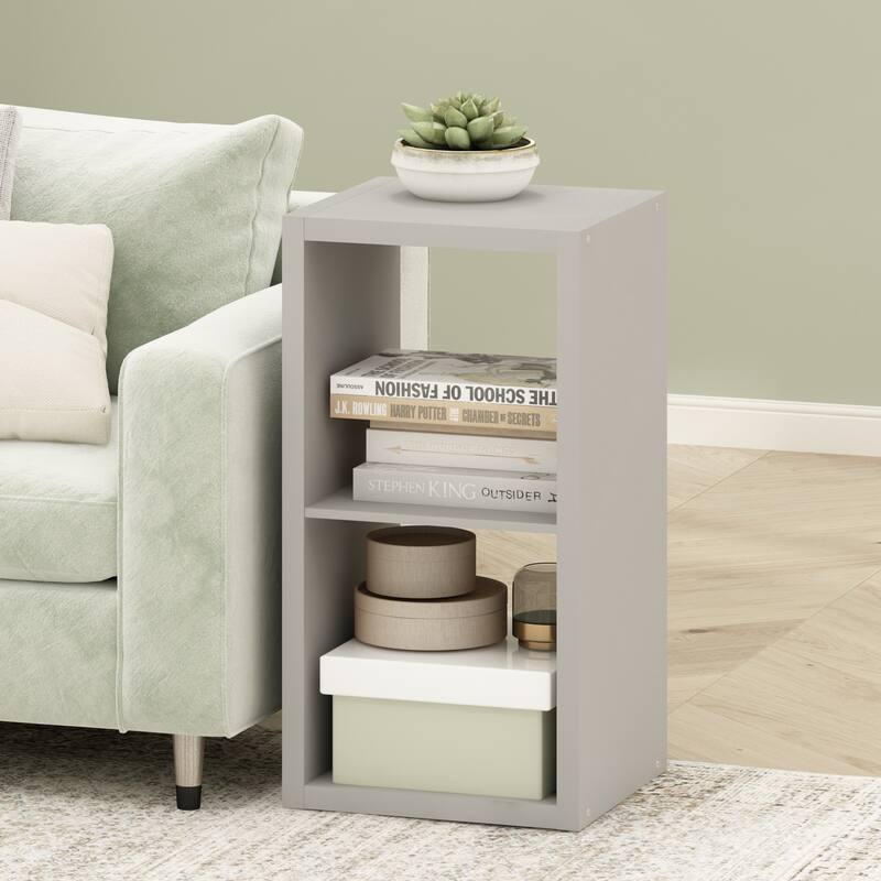 Furinno Cubicle Open Back Decorative Cube Storage Organizer, 2-Cube