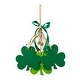 preview thumbnail 29 of 27, Glitzhome St. Patrick's Wooden Shamrock Doorknob Hanging Decor