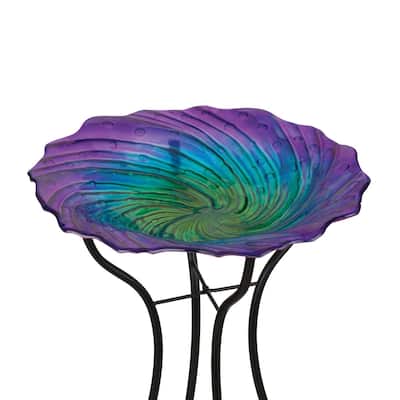 18 Birdbath with Stand - Ripple