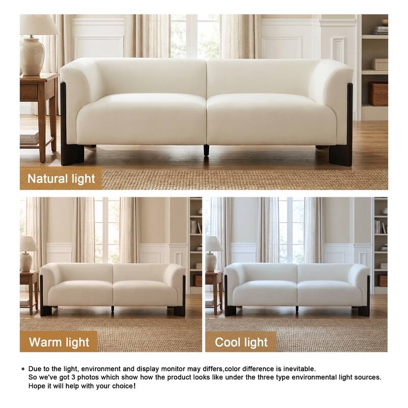 81" Modern Deep Seat Tuxedo Arms Sofa for Living Room