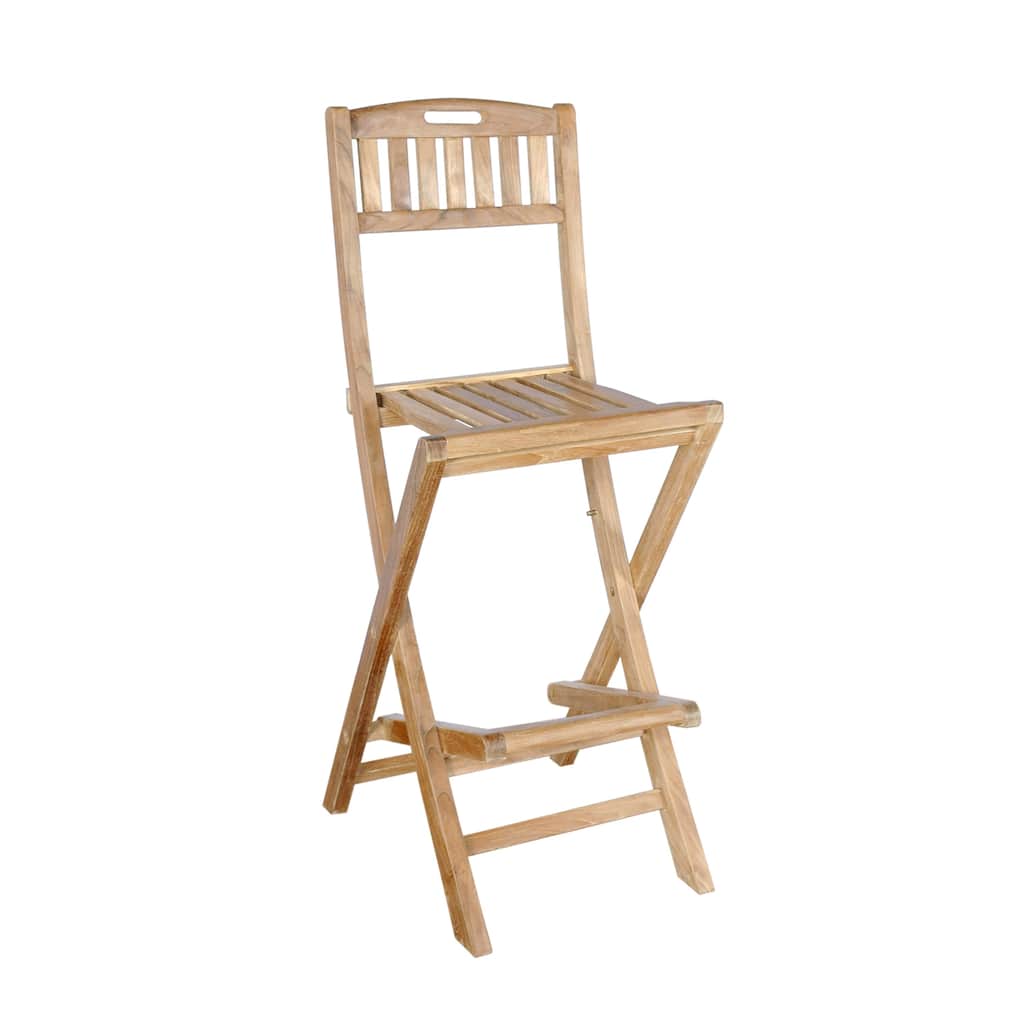 Altavista Teak Outdoor Bar Stool - Foldable