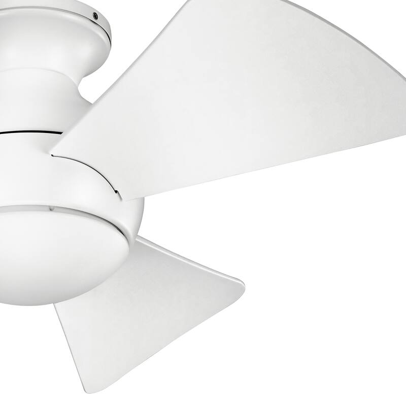 Kichler Lighting Sola Collection 34-inch Matte White LED Ceiling Fan
