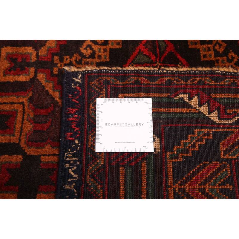 ECARPETGALLERY Hand-knotted Teimani Dark Brown Wool Rug - 3'10 x 5'11