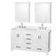 Option White / Giotto Quartz Top / Brushed Chrome