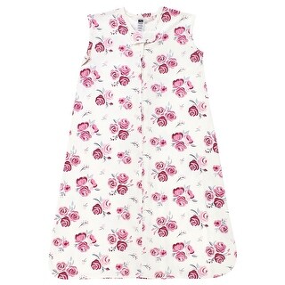 Hudson Baby Infant Girl Cotton Sleeveless Wearable Sleeping Bag, Sack, Blanket, Rose