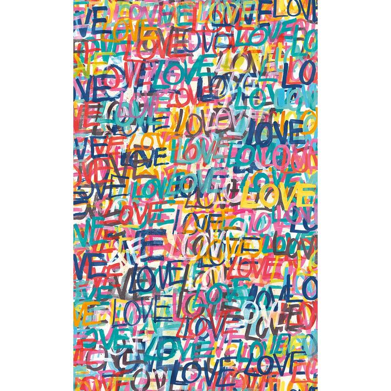 Indio Multicolor Love Scribble Wallpaper