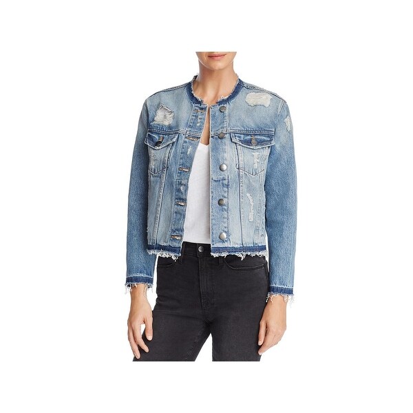 raw edge jean jacket