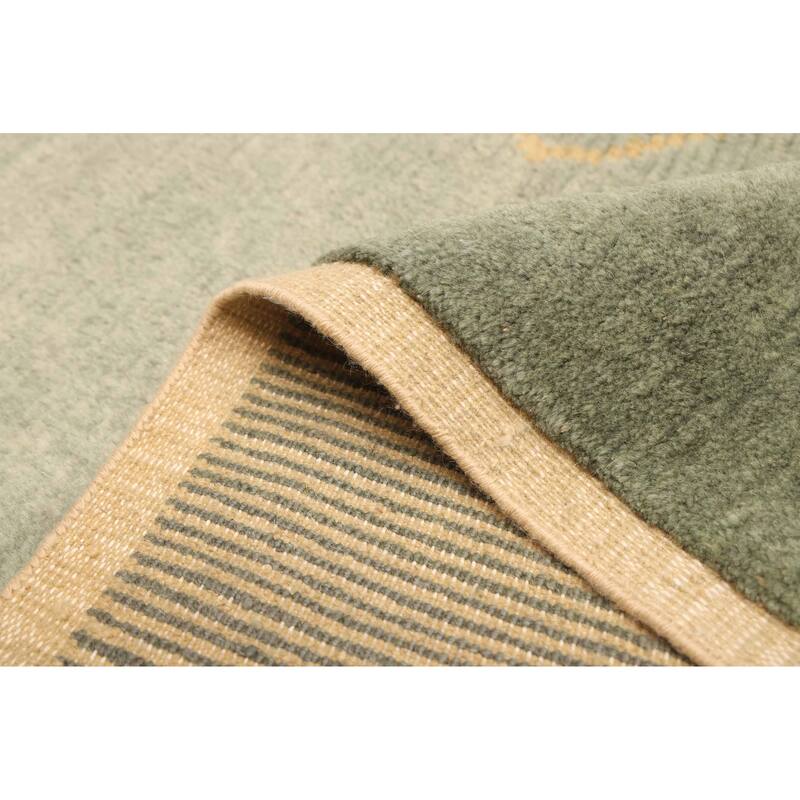 ECARPETGALLERY Hand-knotted Pak Finest Marrakesh Light Green Wool Rug - 9'0 x 12'3