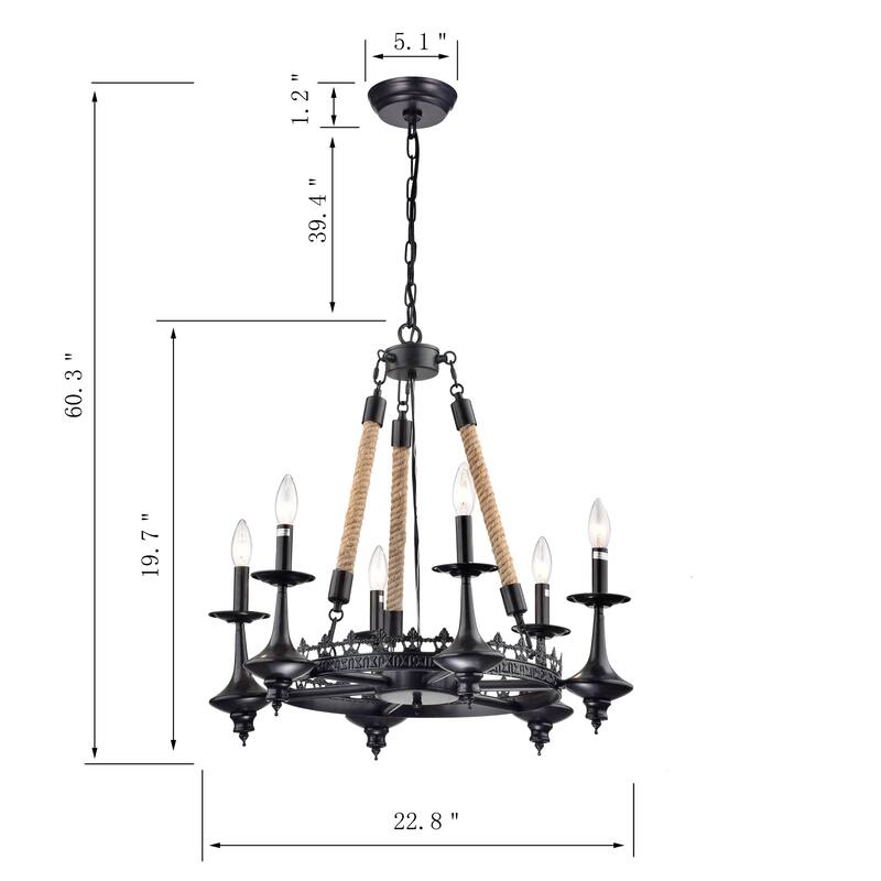 Arno 6-Light Candle-Style Chandelier
