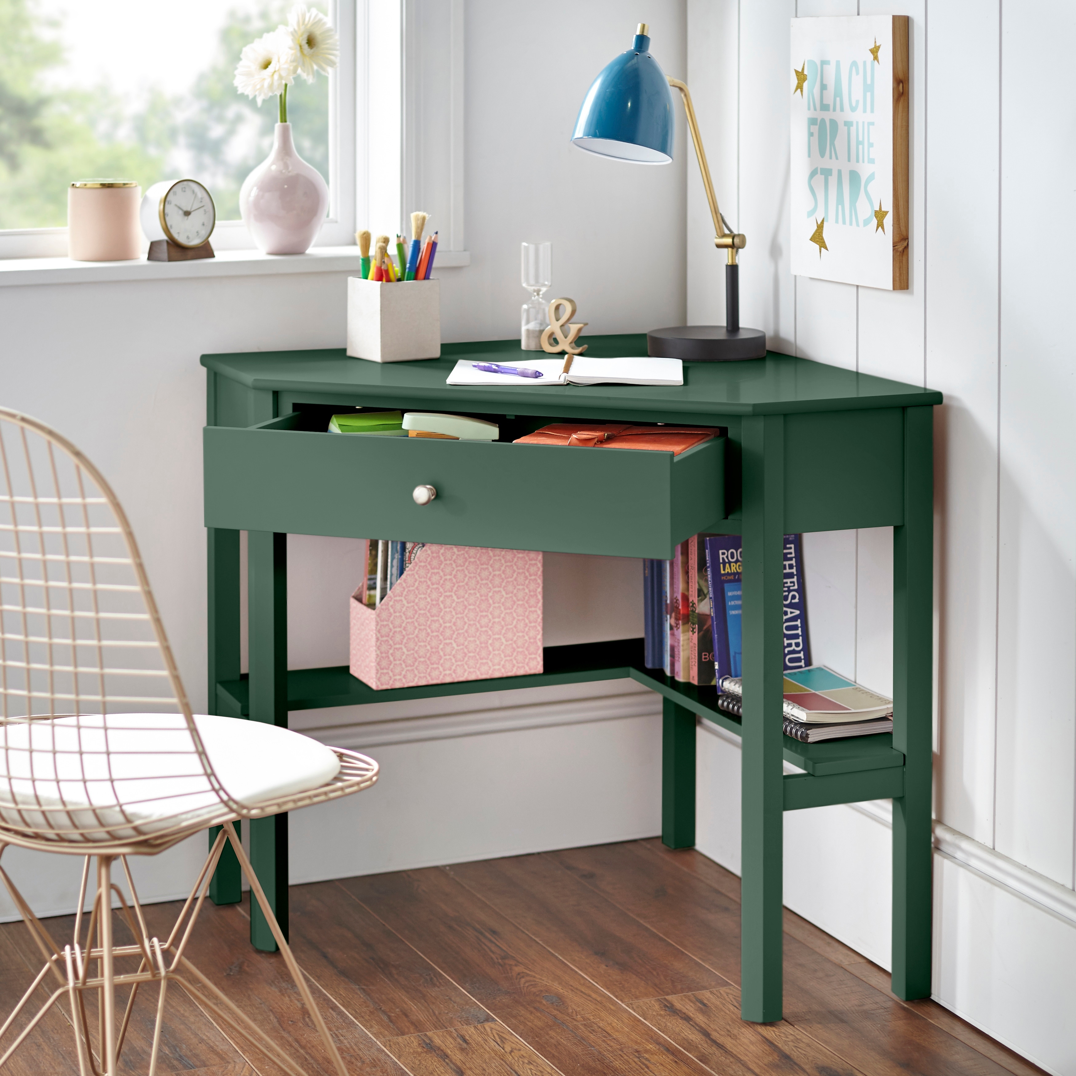 Porch & outlet den desk
