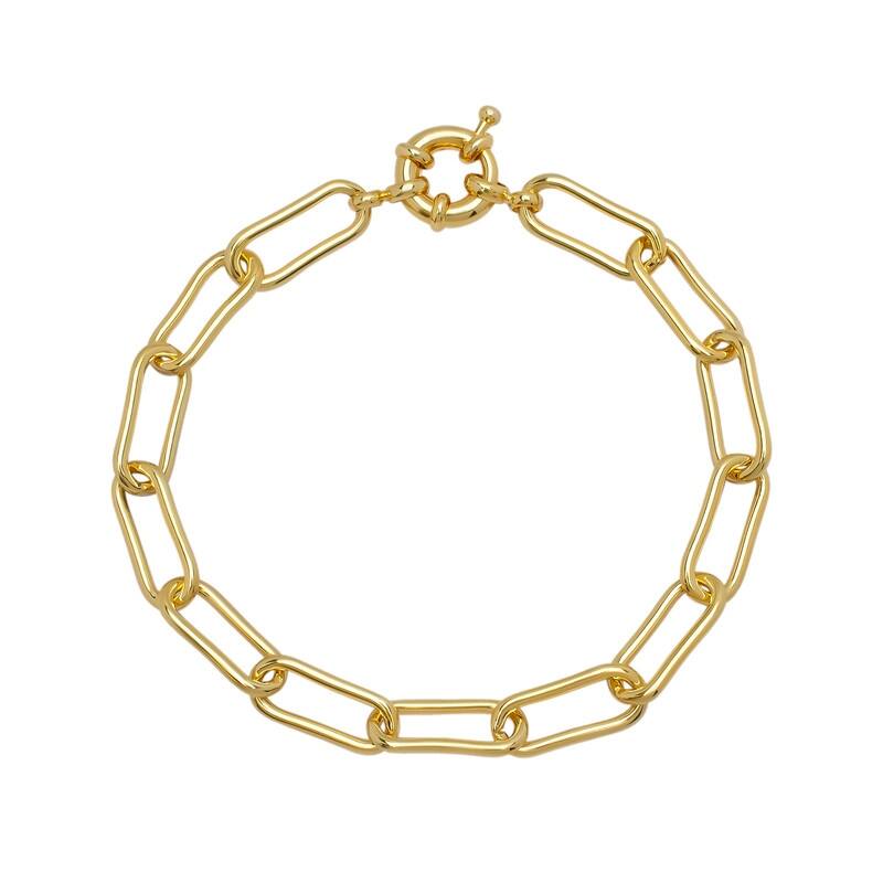 Victoria Townsend Yellow Gold Large Paperclip Link Chain Bracelet