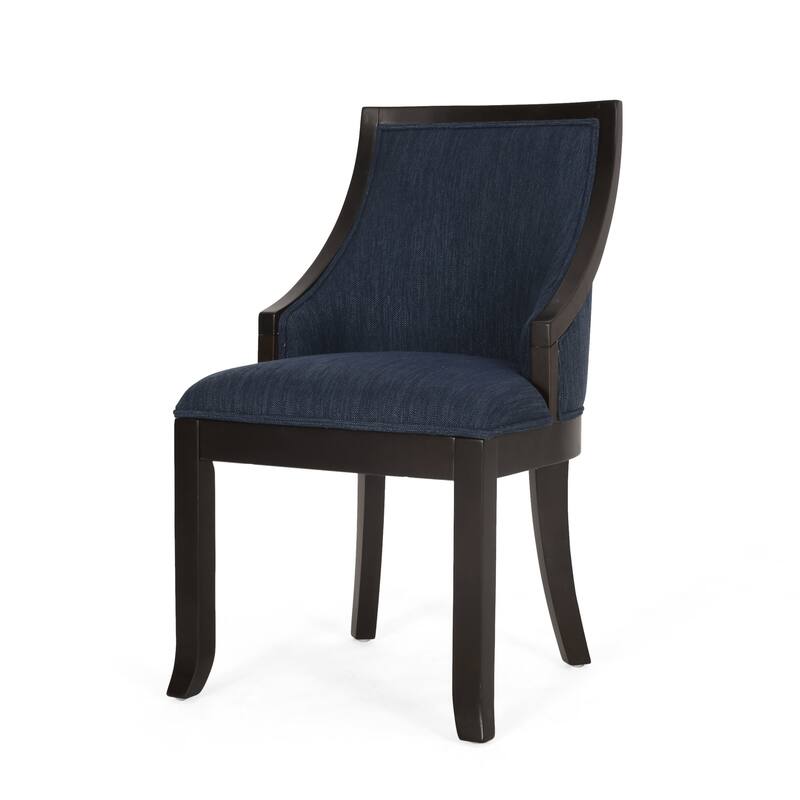 Elegant Meeting Room Chair Office Chair with Wood Frame, Navy Blue Reception Chair Office Chair with Armrests