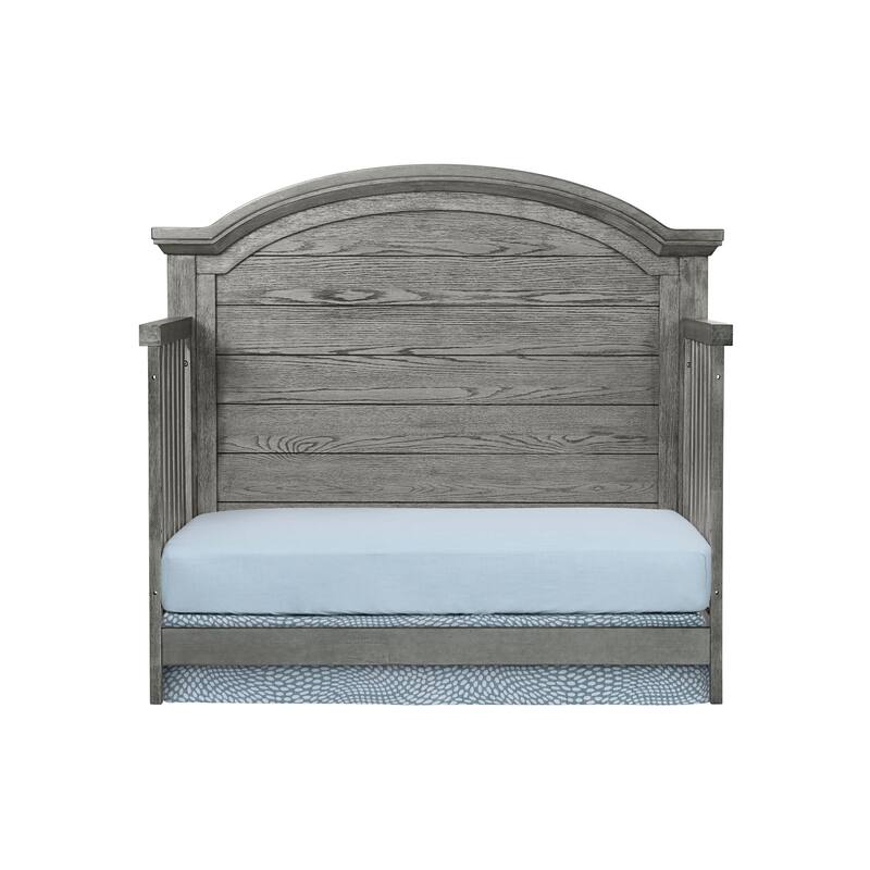 Foundry 56" Wide Arch Top Convertible Crib, Brushed Pewter