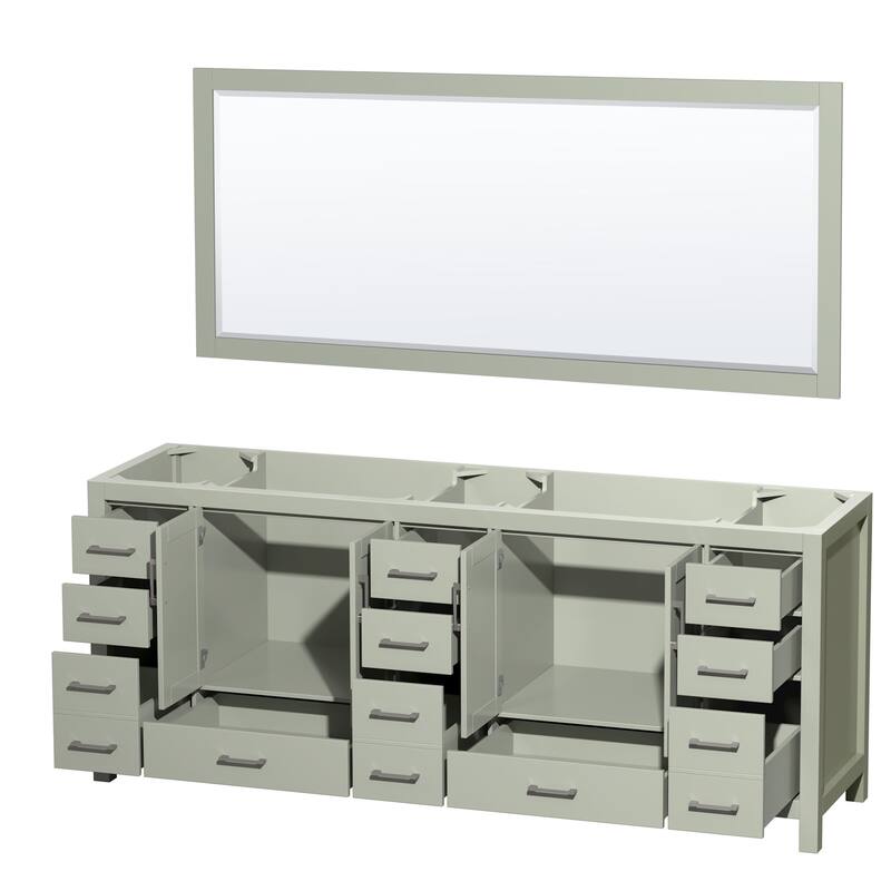 Wyndham Collection WCS141484DSXXM70 Sheffield 84" Double Free Standing