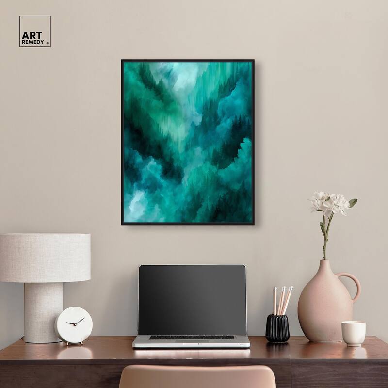 Textured Teal II Canvas by Art Remedy