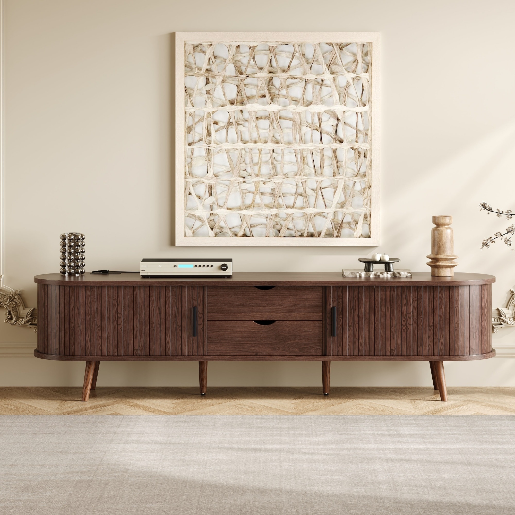 70 Inch Mid Century Modern TV Stand