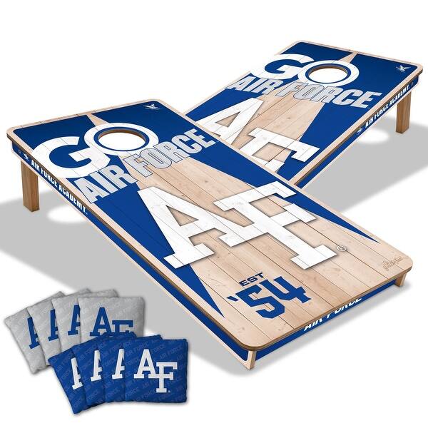 slide 2 of 6, Air Force Academy NCAA 2x4 Cornhole Board Set Include Carrying Case
