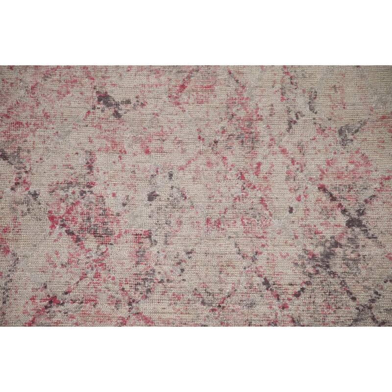 Abstract Rug Handmade Contemporary Wool Carpet - 8'0"x 9'11"