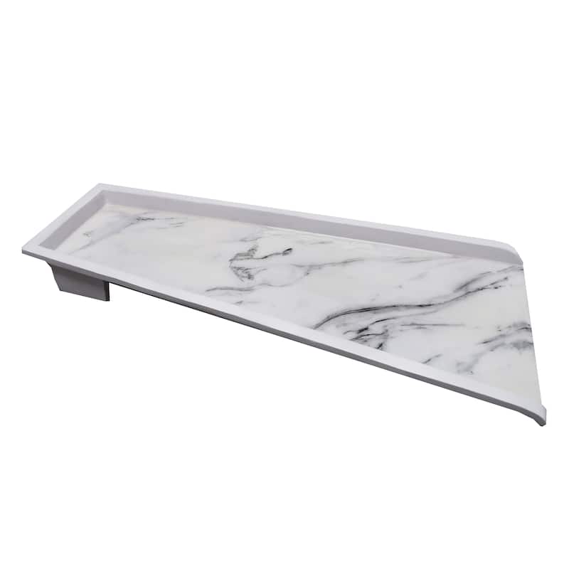 Faux Marble Cast Aluminum Downspout Gutter 24 in. Splash Block