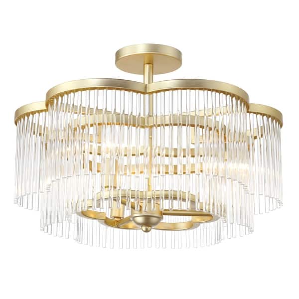 slide 1 of 1, Minka Lavery 5454 Azura 3 Light 20" Wide Semi-Flush Drum Ceiling