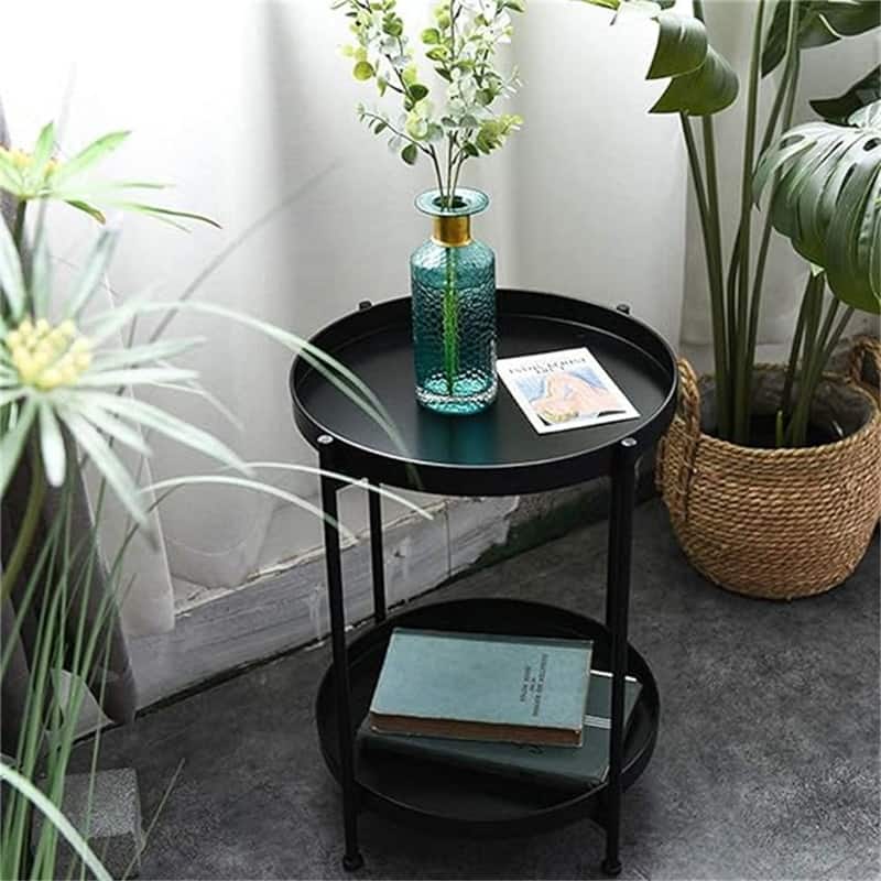 Metal End Table - Black