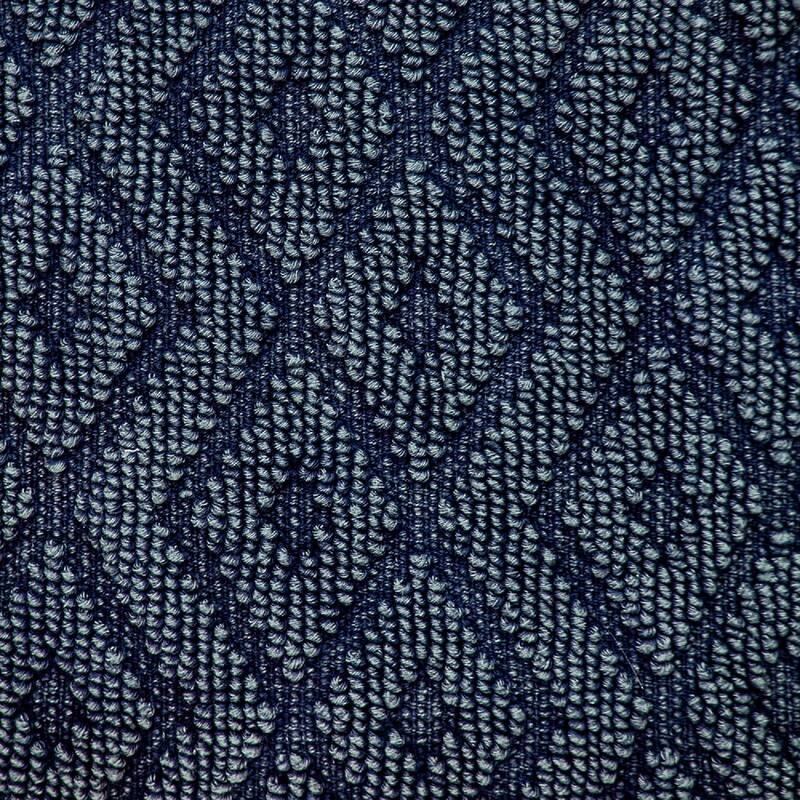 18" Blue Transitional Diamond Patterned Throw Pillow