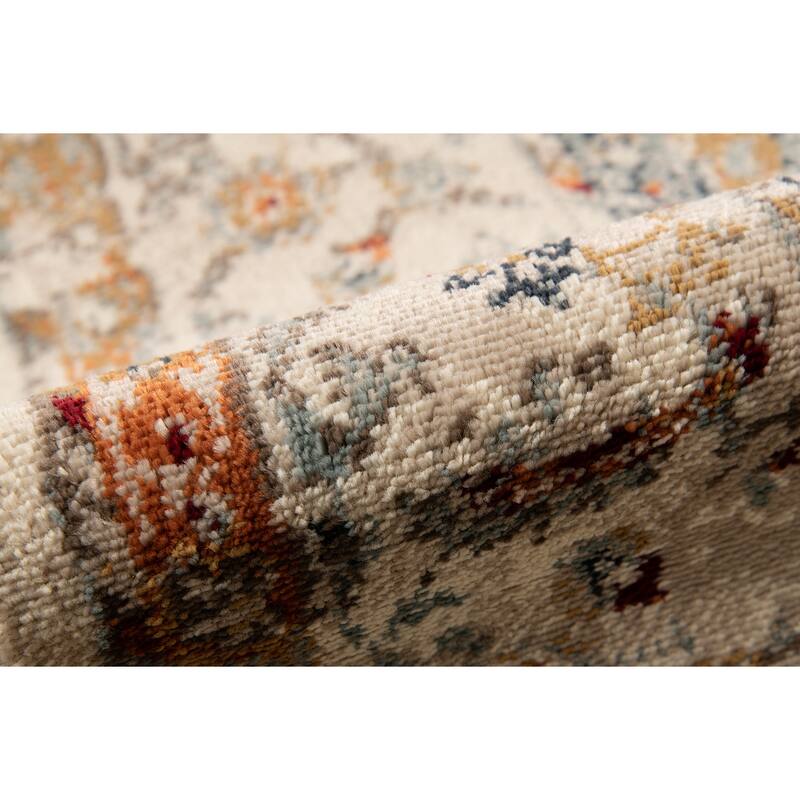 Alurea Samson Beige Bordered Area Rug