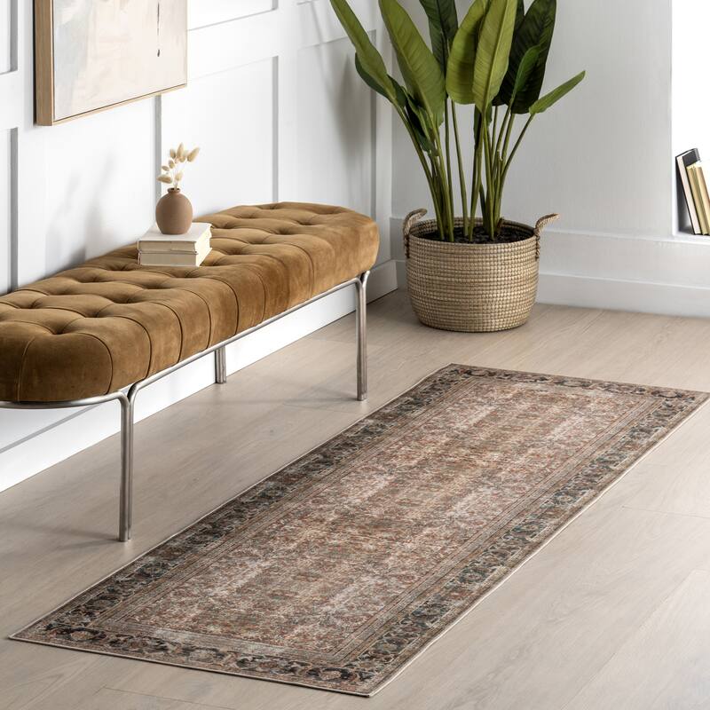 Nuloom Smart Plus with SplashGuard Area Rug - 2' 6" x 8' - Brown - Runner