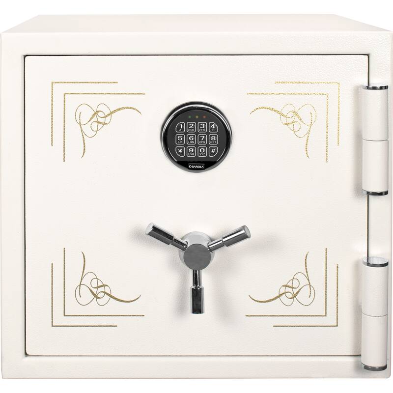 1.91 Cubic Ft Keypad Fireproof Jewelry Safe, White